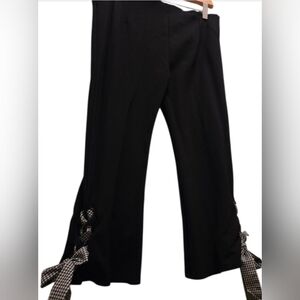 Laced Ankle Stretchy Womens Capris